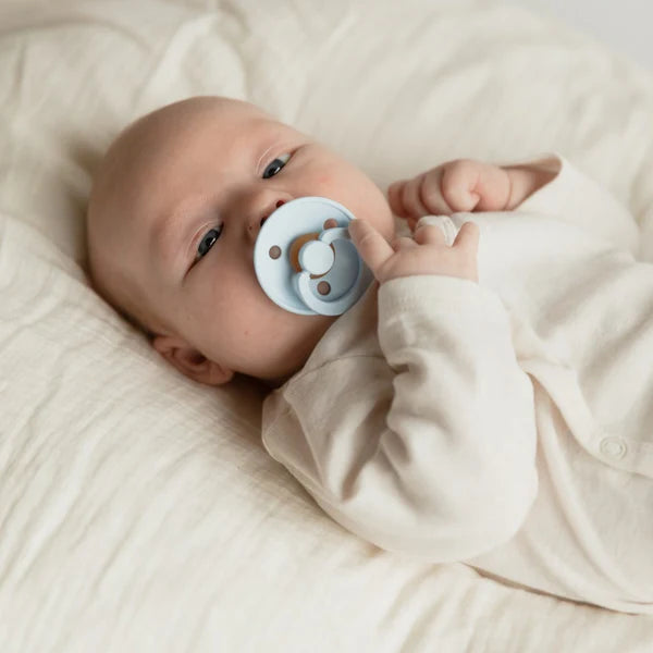 BIBS Pacifier Original 4 Pack - Petrol/Sage/Baby Blue/Iron Lifestyle