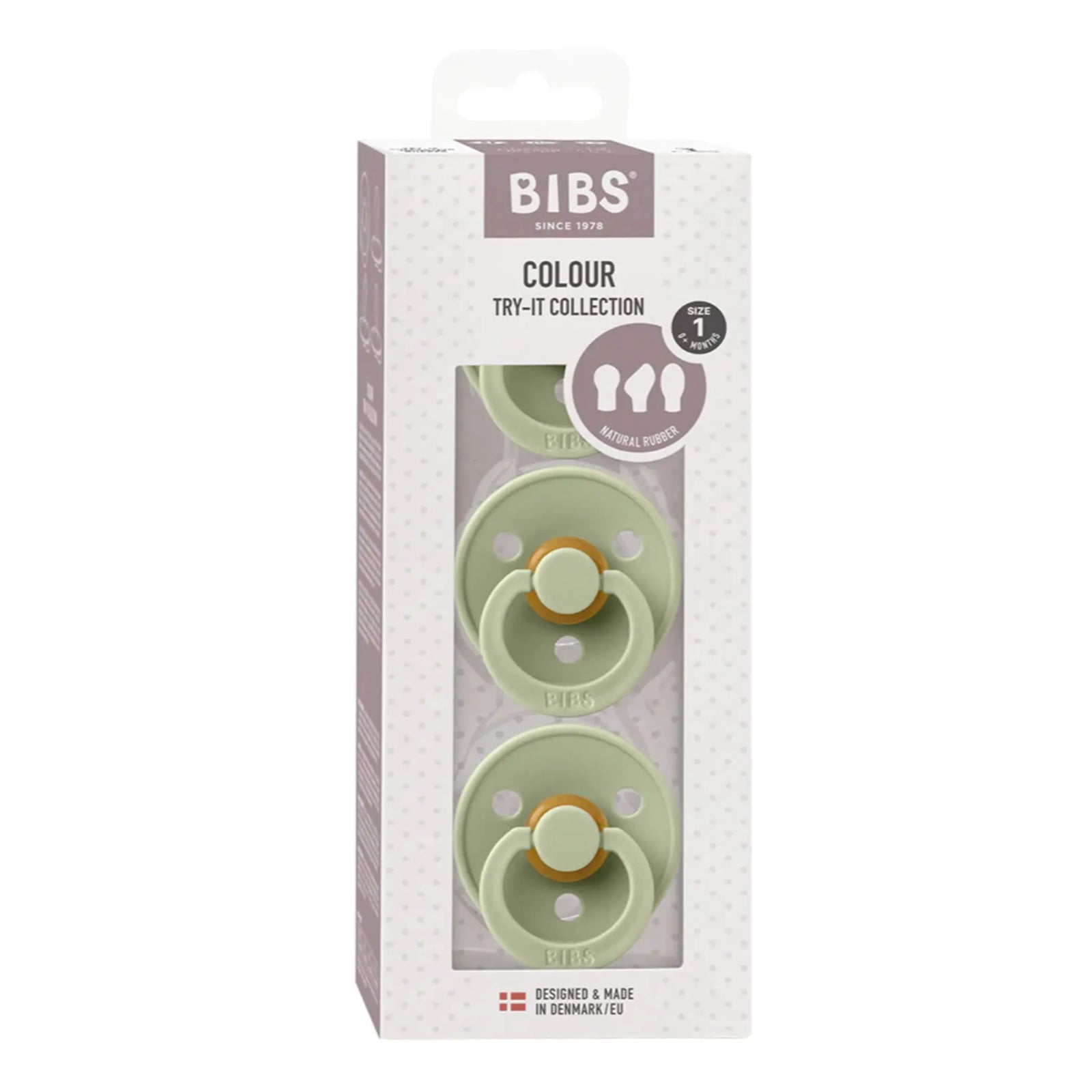 BIBS Pacifiers Try-It Collection 3 Pack - Sage