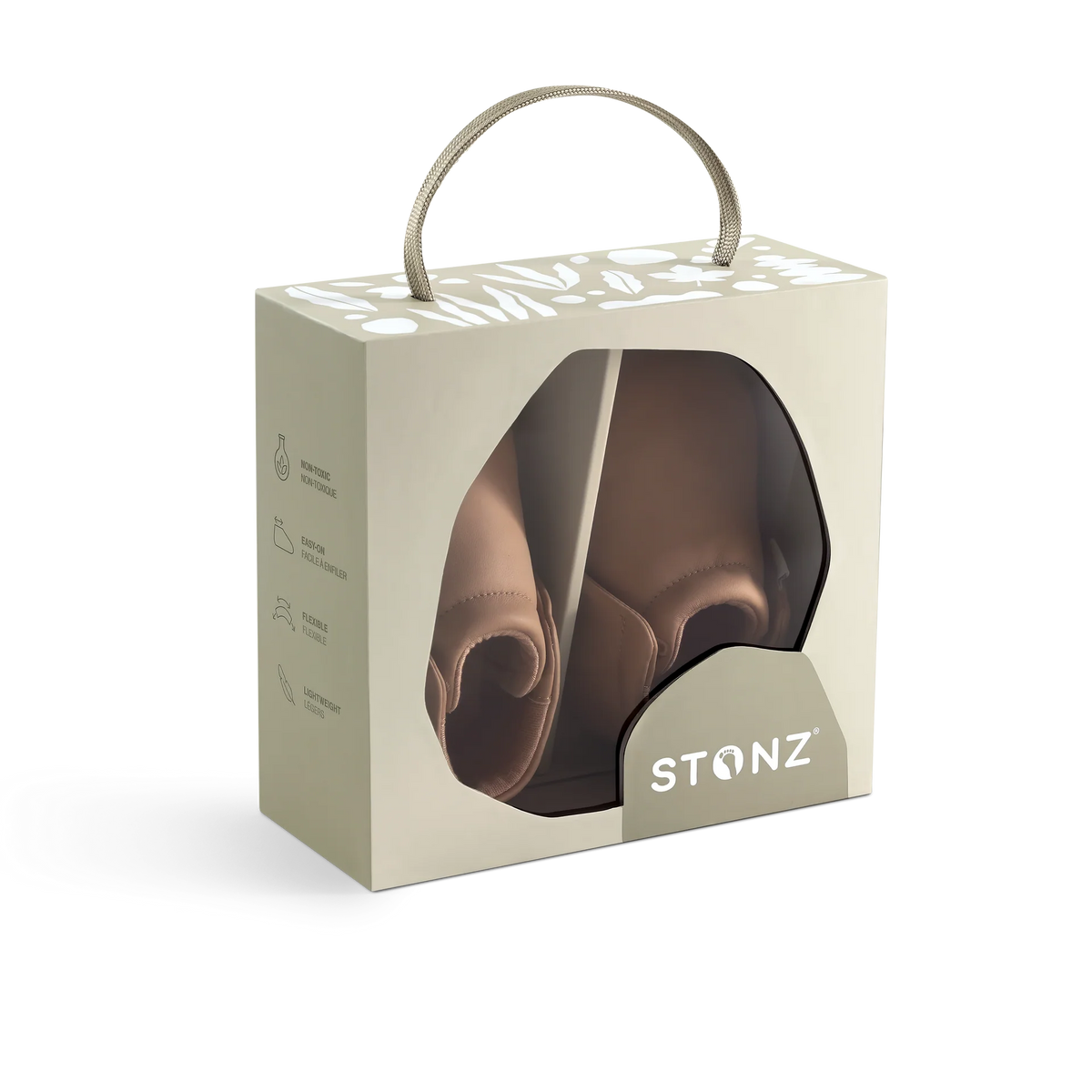 Stonz Bloom Soft Sole Baby Shoes - Camel - Giftable Packaging