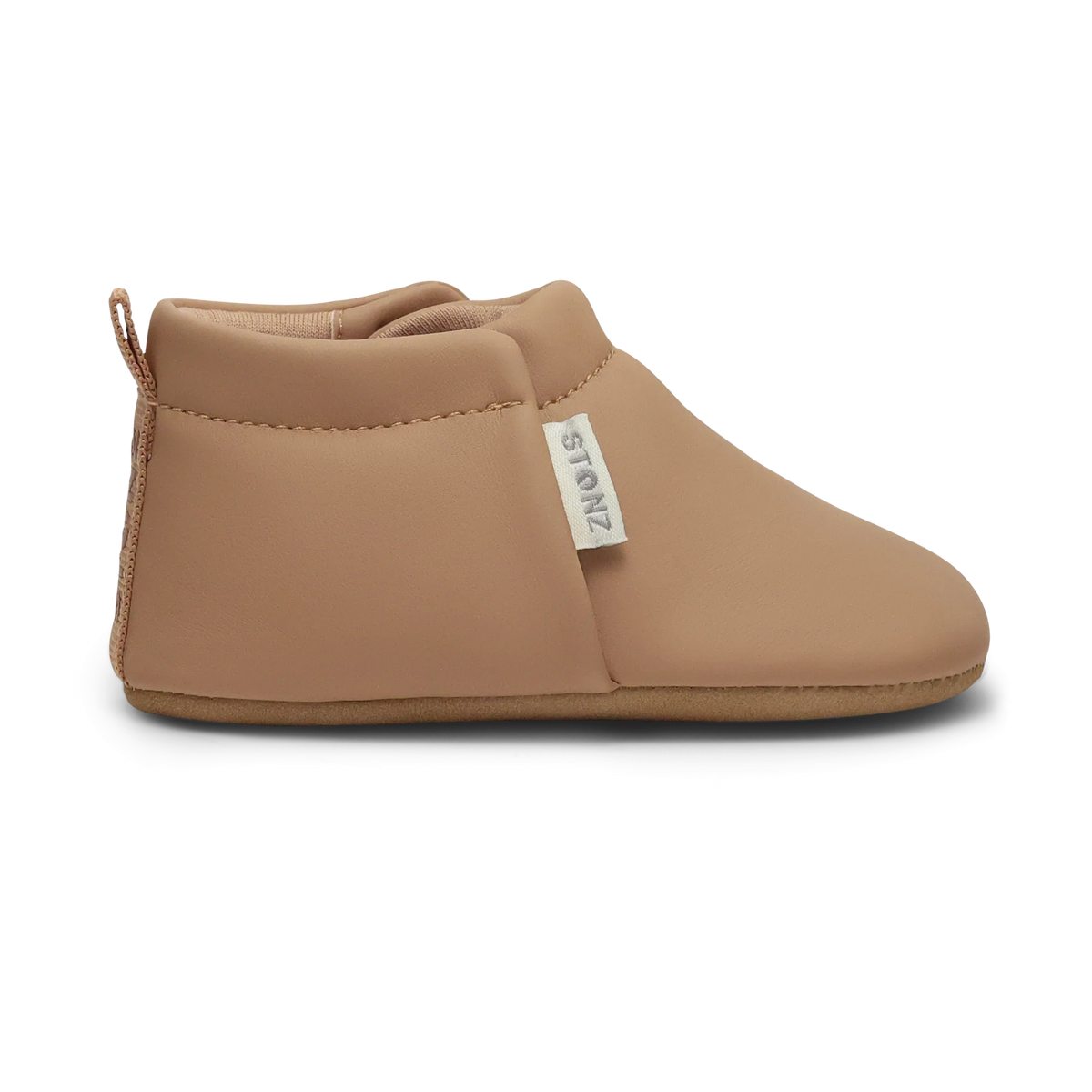Stonz Bloom Soft Sole Baby Shoes - Camel - Side View