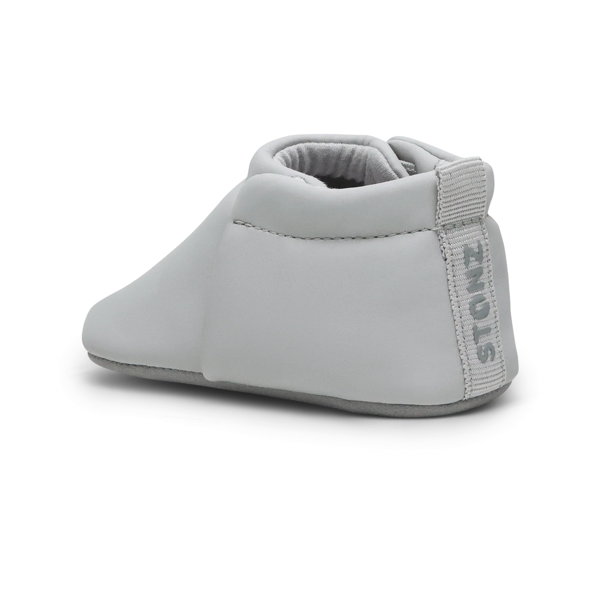 Stonz Bloom Soft Sole Baby Shoes - Haze Grey - Back Angle View