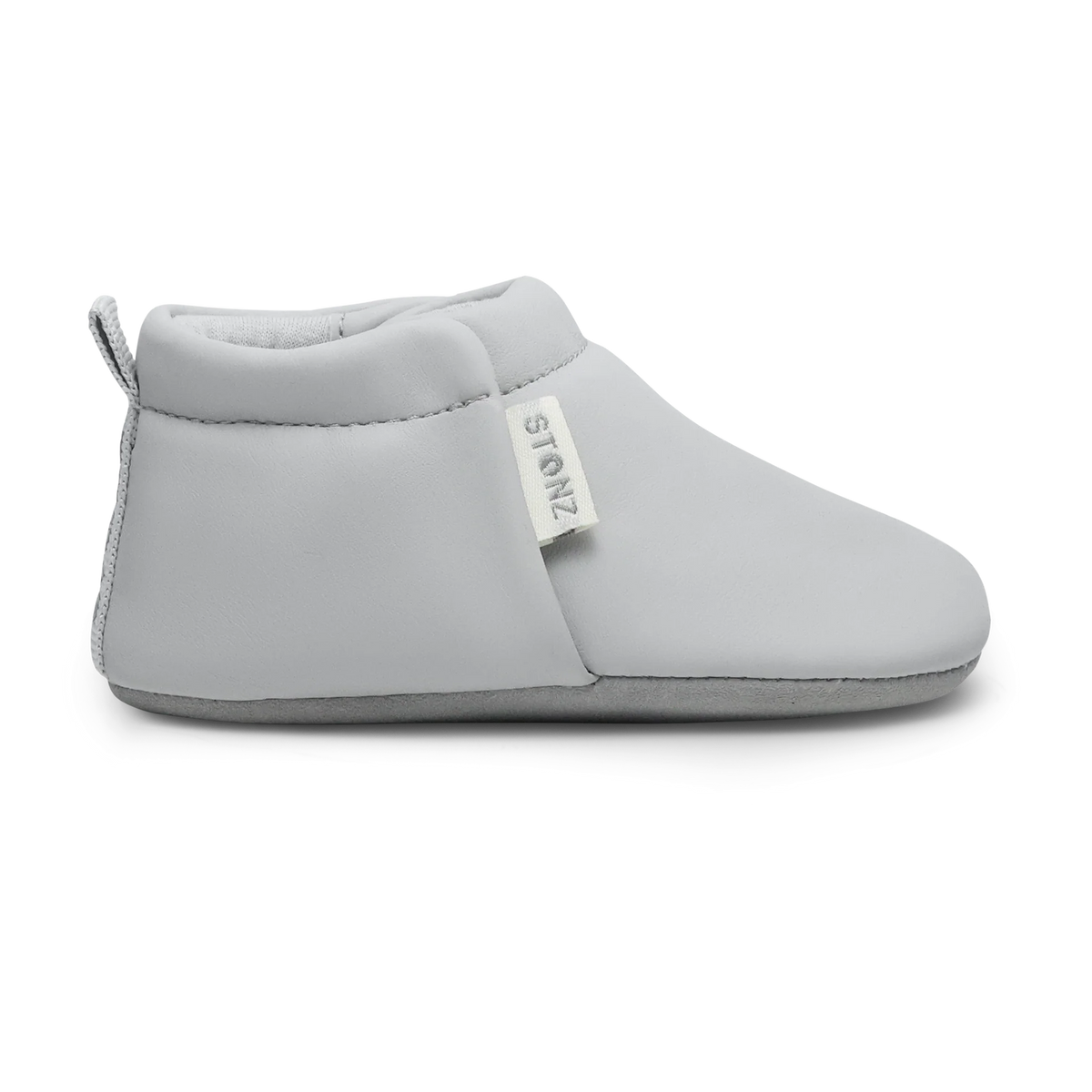 Stonz Bloom Soft Sole Baby Shoes - Haze Grey - Side View