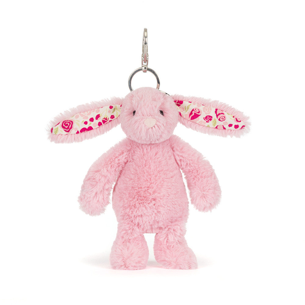 Jellycat Blushkin Blossom Bunny Bag Charm Front View
