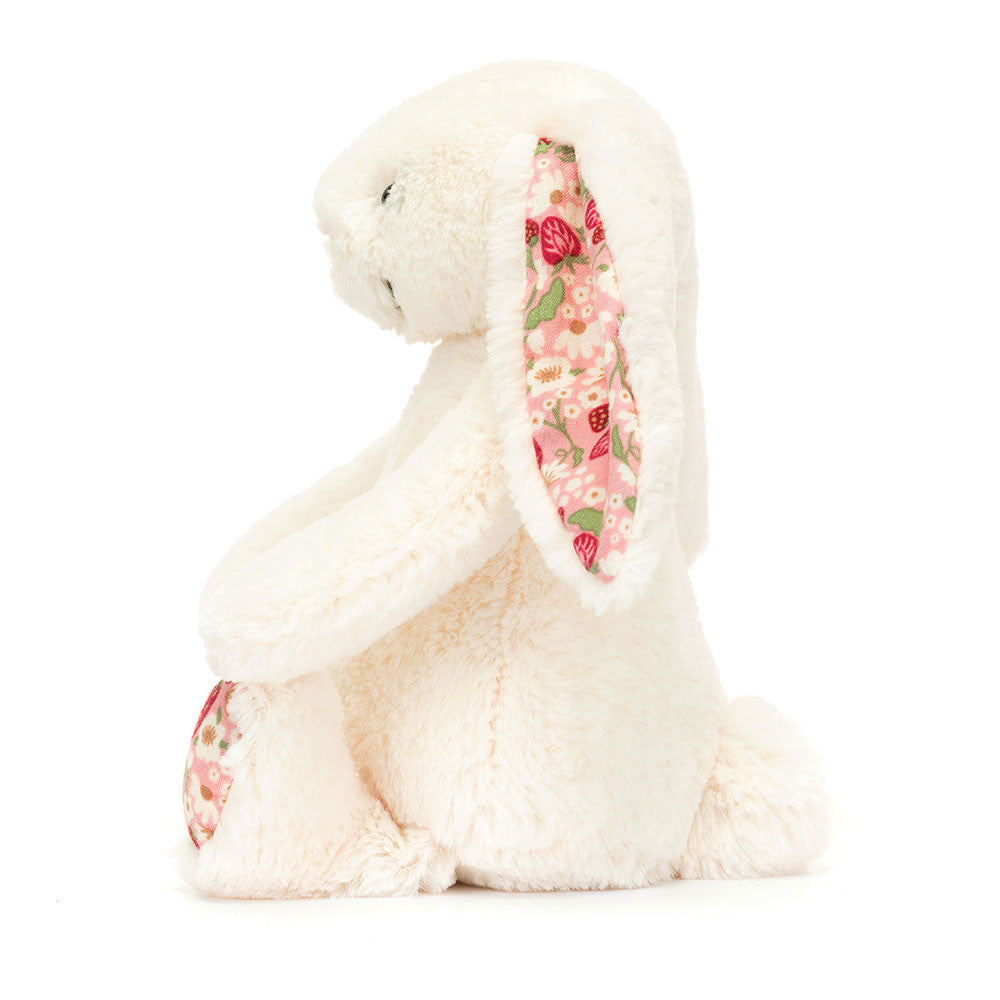 Jellycat Blossom Cream Bunny 'Berry' - Little - Side View