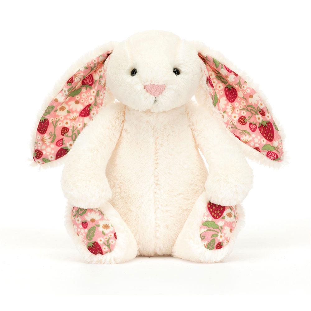 Jellycat Blossom Cream Bunny 'Berry' - Little - Front View