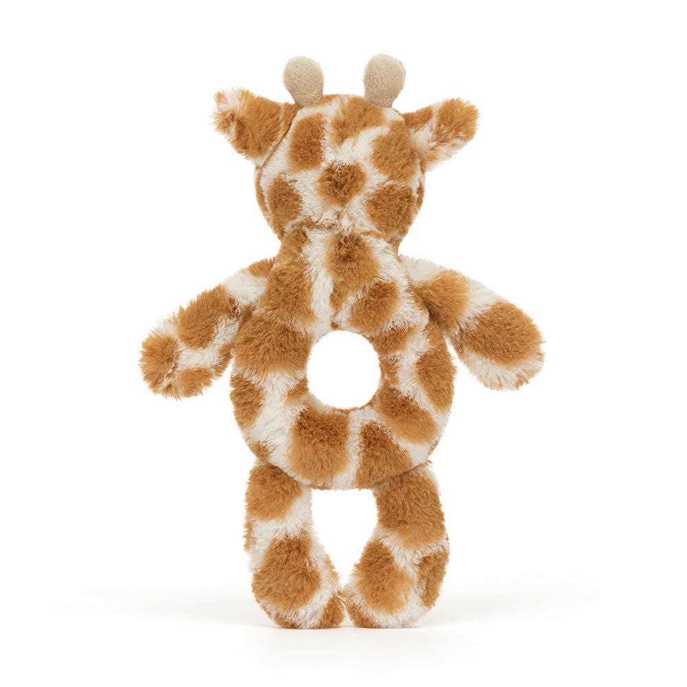 Jellycat Baby Bashful Giraffe Ring Rattle - Back View