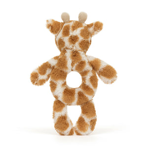 Jellycat Baby Bashful Giraffe Ring Rattle - Back View