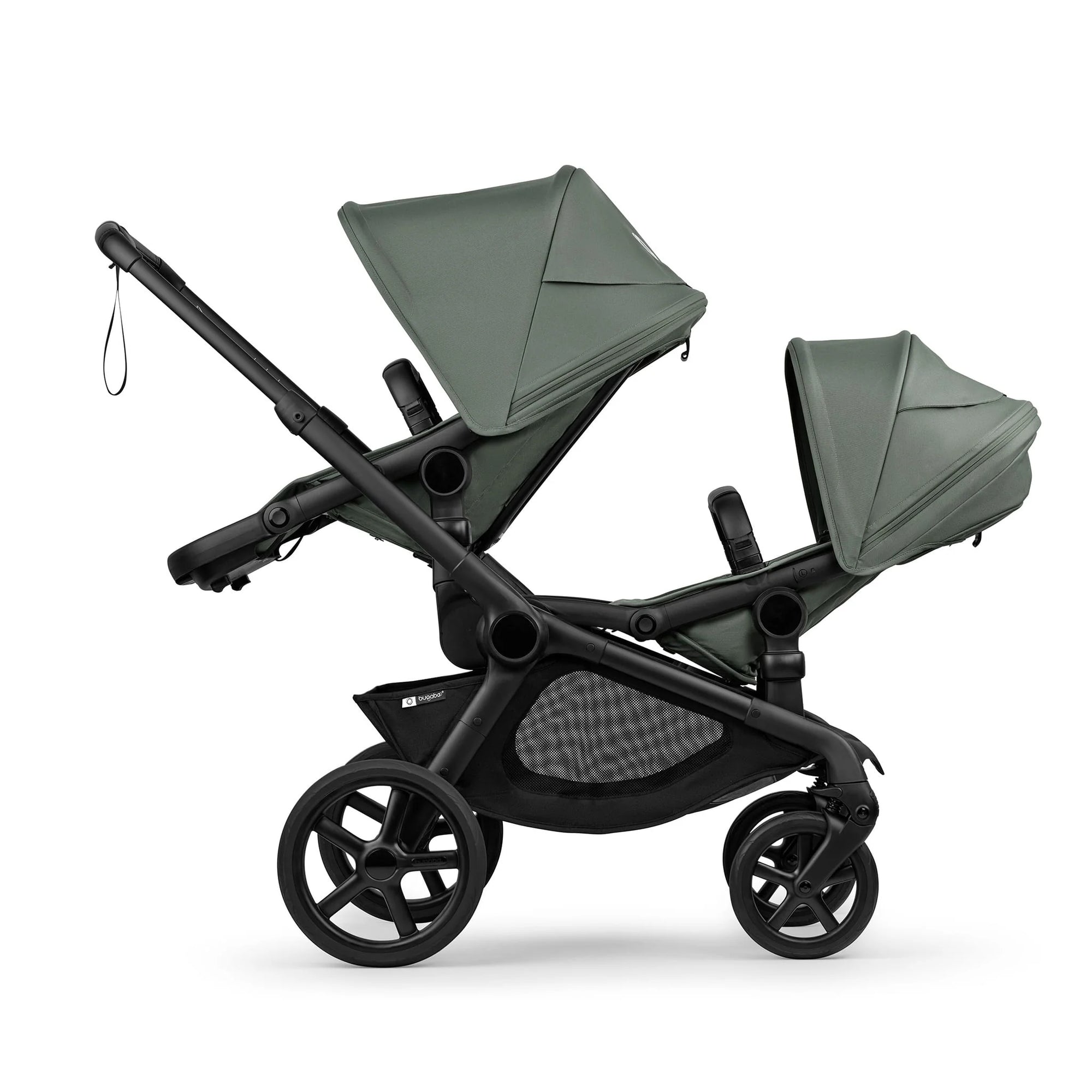 Bugaboo Kangaroo Sibling Seat - Black/Forest Green - Both Parent Facing