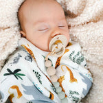 Loulou Lollipop OneC Pacifier Clip Sage Green - Lifestyle