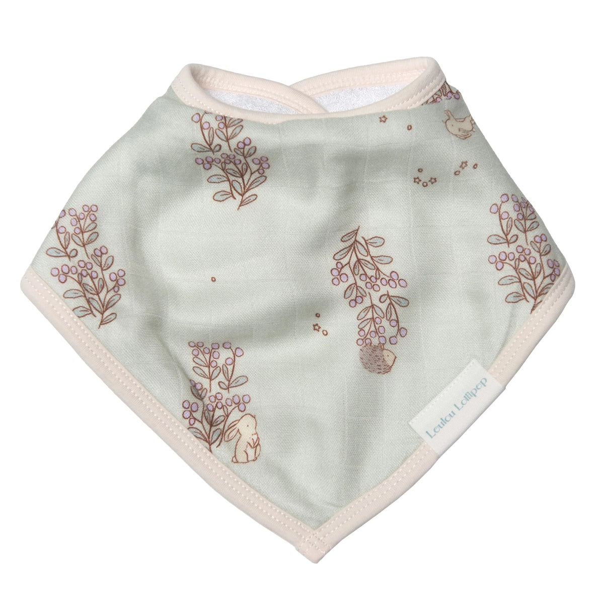 Loulou Lollipop Bandana Bib Set - Hedgehog Forest 2