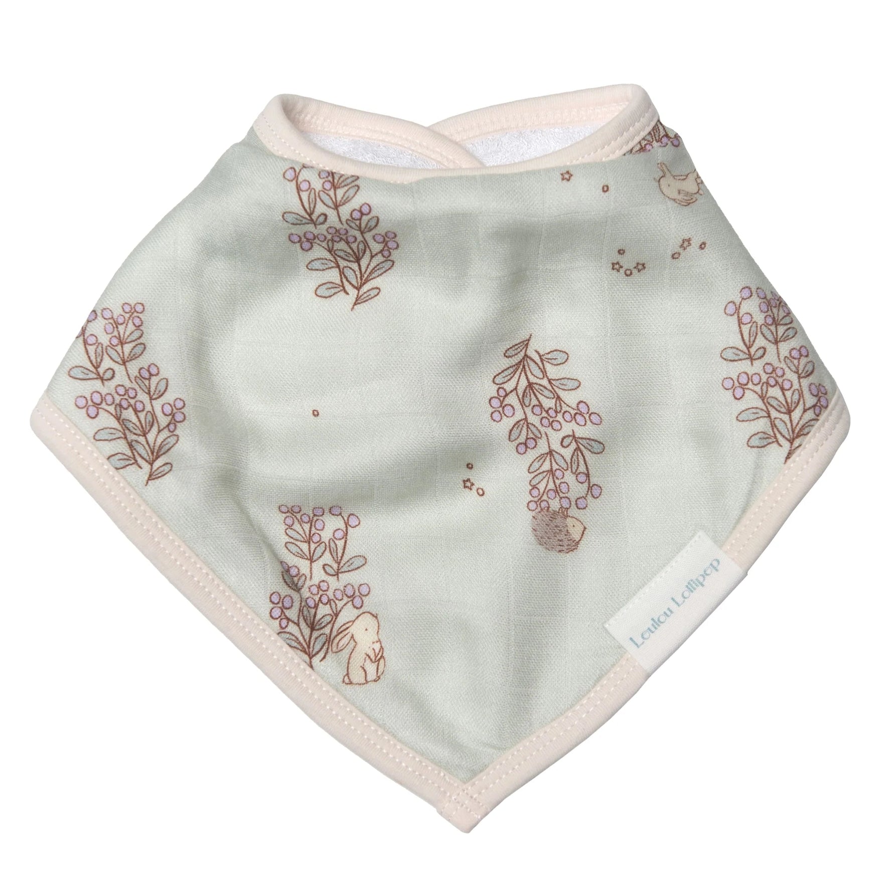 Loulou Lollipop Bandana Bib Set - Hedgehog Forest 2