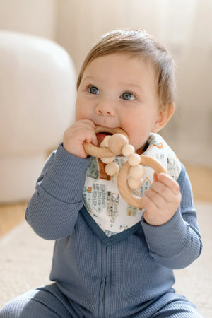 Loulou Lollipop Waffle Sleeper - Denim Blue - Lifestyle 2