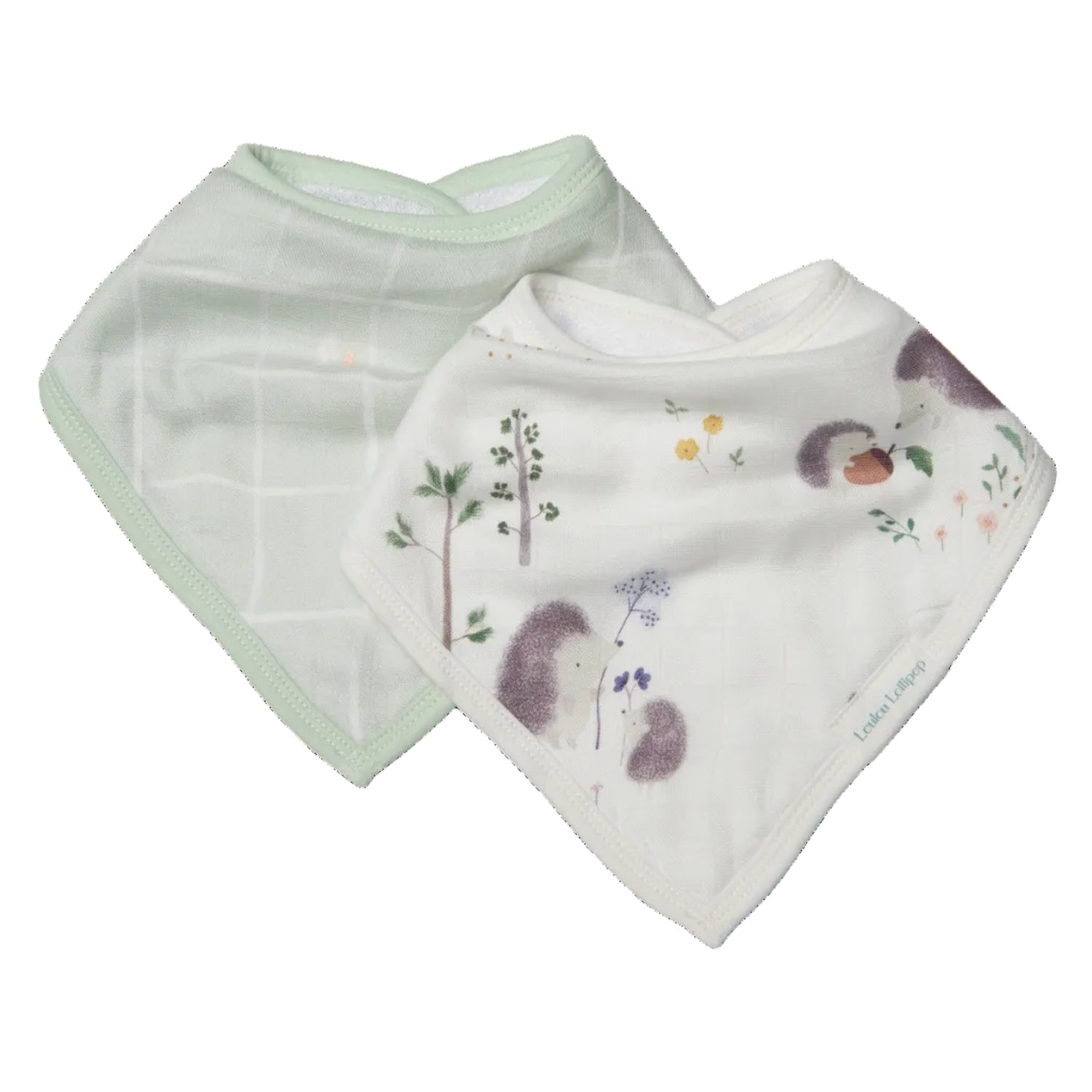 Loulou Lollipop Bandana BIb Set - Hedgehogs