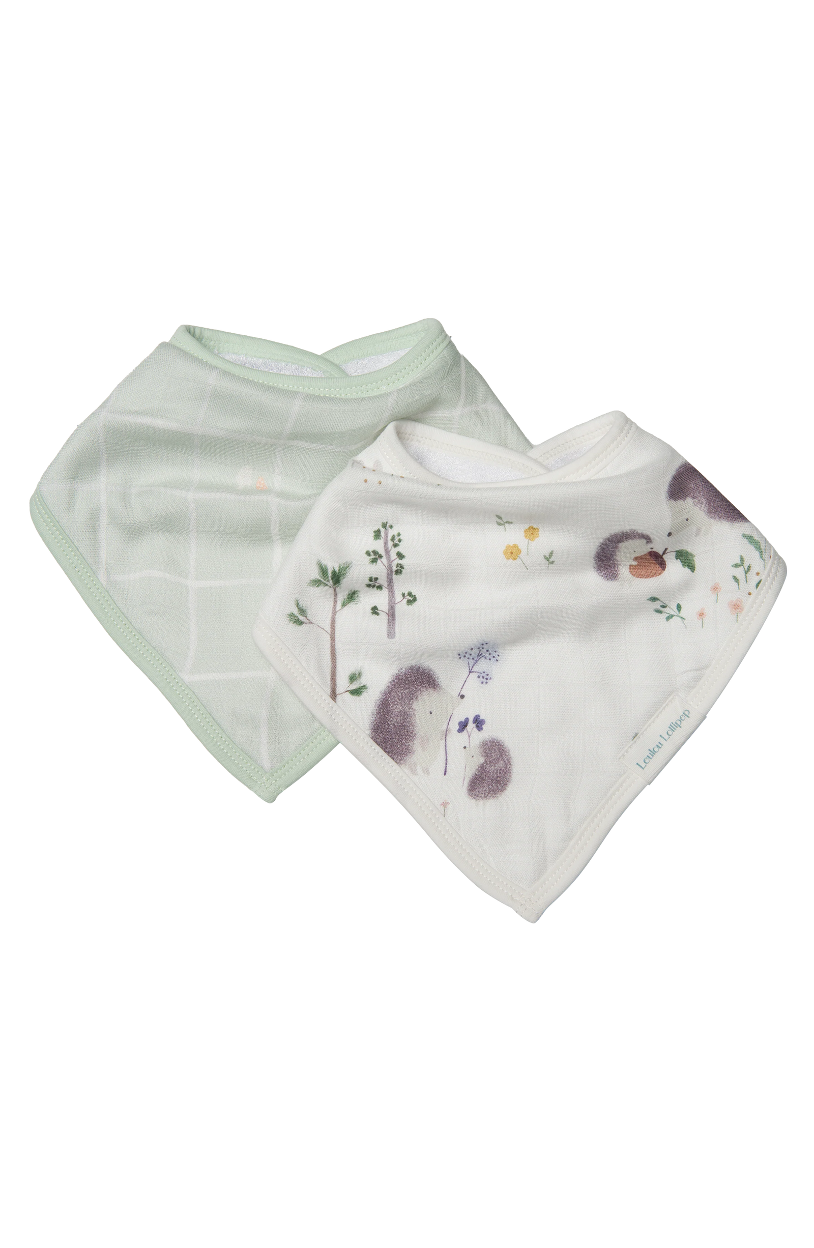 Loulou Lollipop Bandana Bibs Loulou Lollipop Bandana BIb Set- Hedgehogs