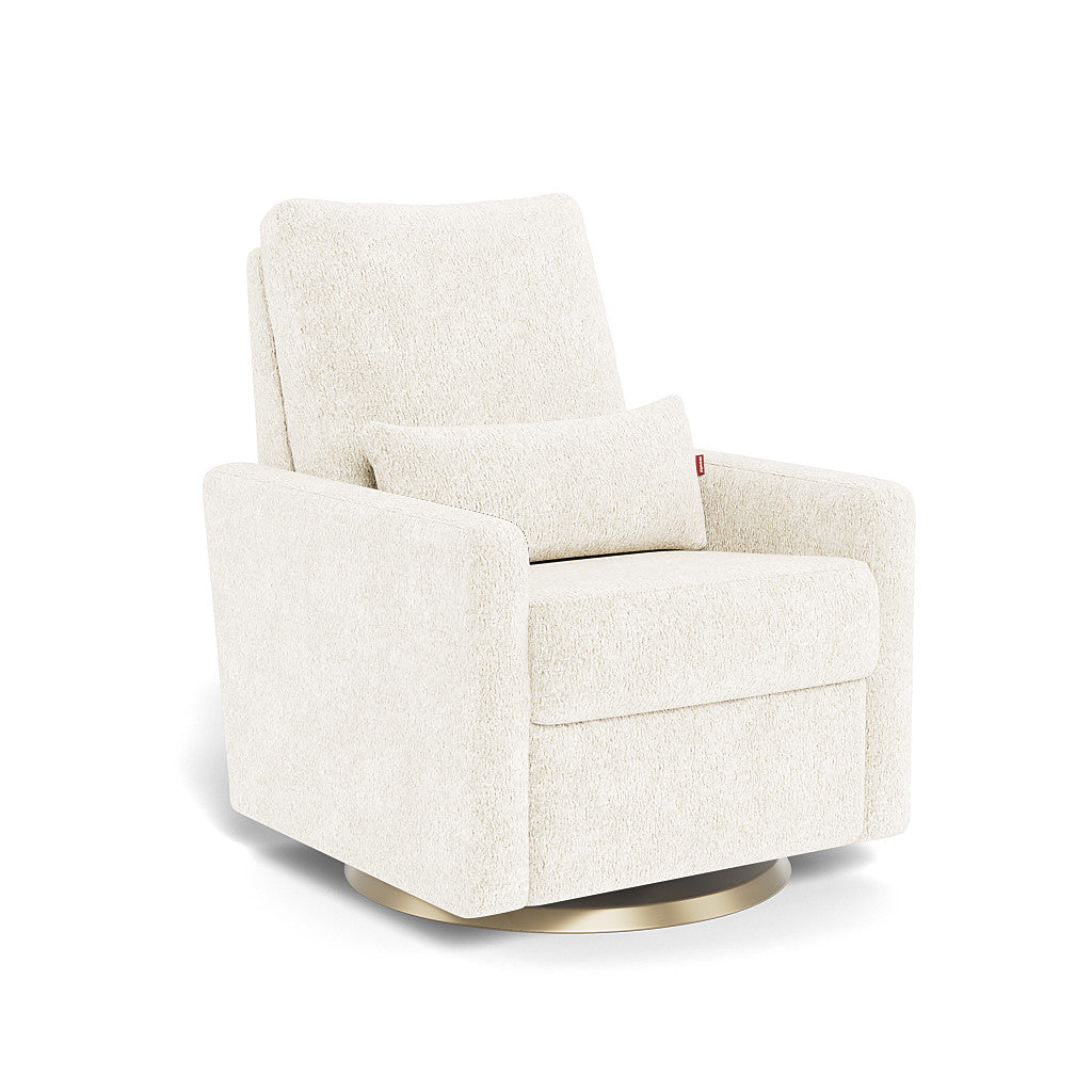 Faux Sheepskin / Gold Swivel - Monte Design Matera Glider Recliner - Premium