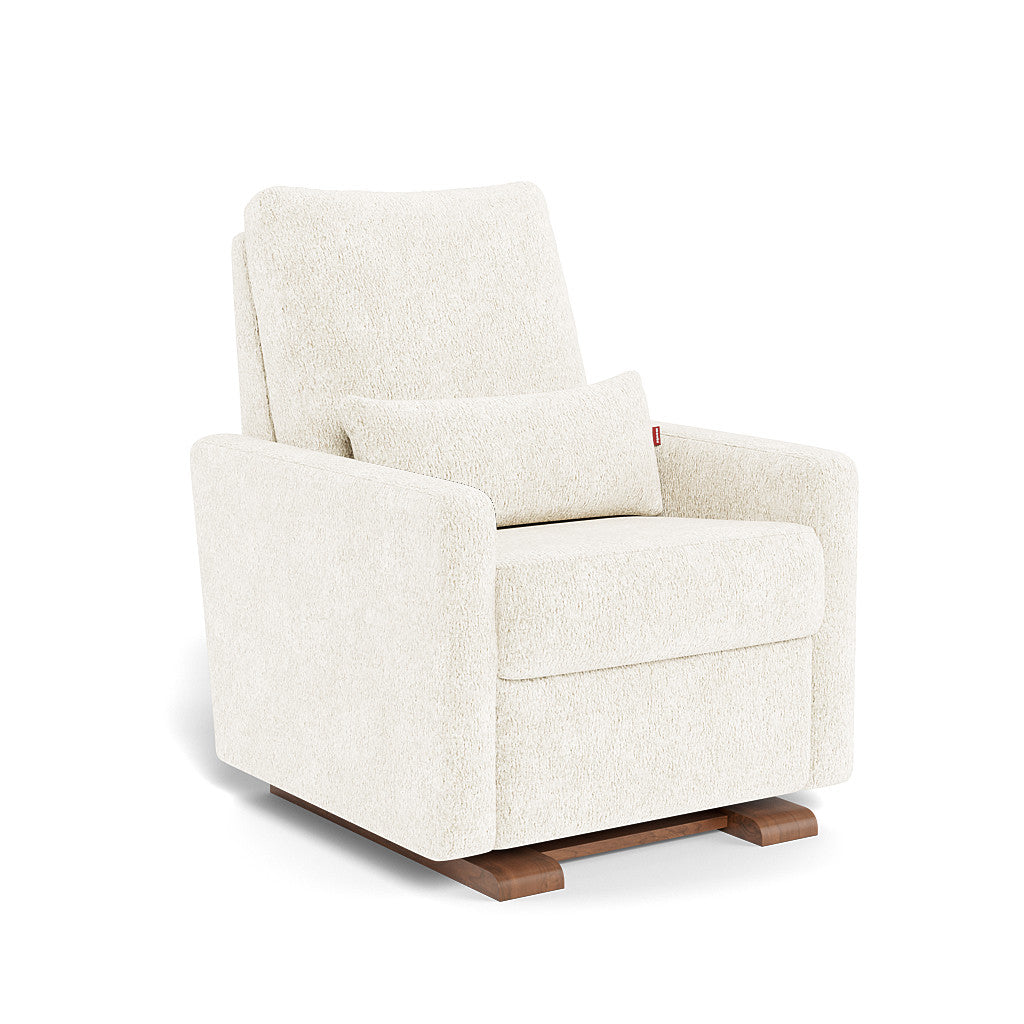 Faux Sheepskin / Walnut - Monte Design Matera Glider Recliner - Premium