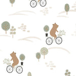Loulou Lollipop Bandana Bib Set - Bears on Bikes Detailed Print