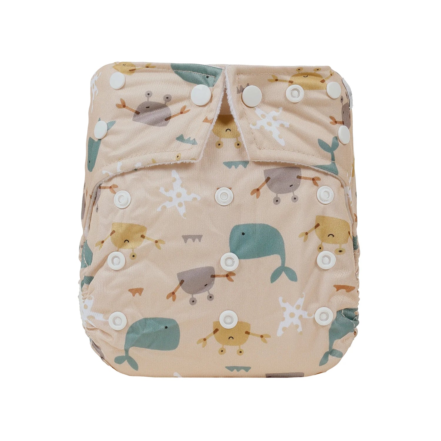 KaWaii Baby One Size Reusable Cloth Diaper Bamboo Bundle - Ocean Buddies