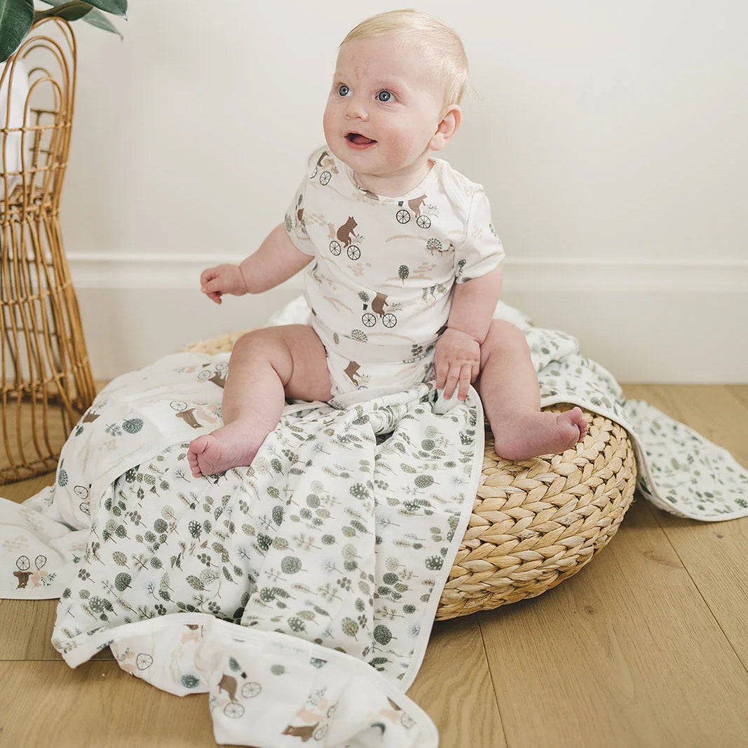 Loulou Lollipop Luxe Muslin Quilt Blanket - Bears on Bikes Lifestyle