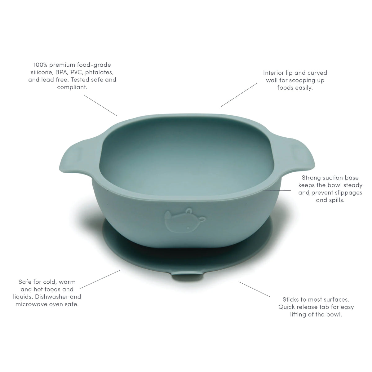 Loulou Lollipop Silicone Suction Snack Bowl - Features