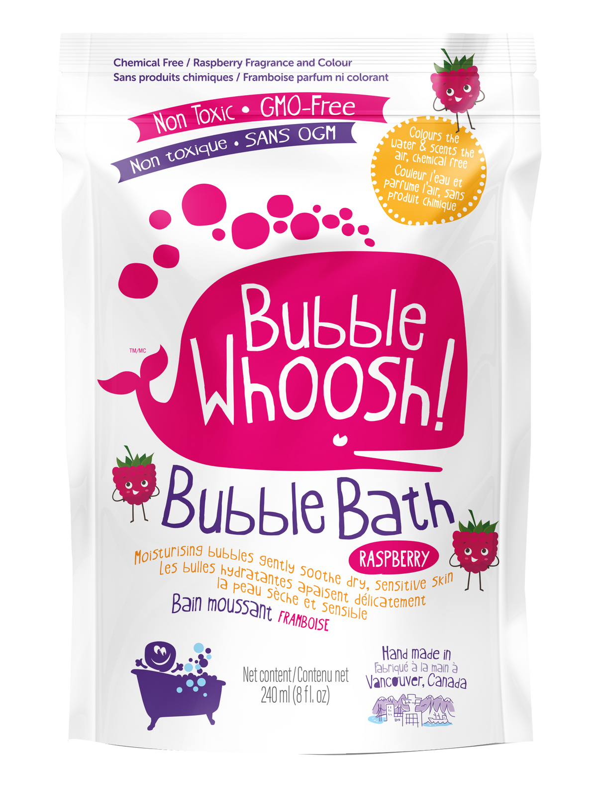 Loot Toy Co. bath accessory Loot Toy Bubble Whoosh Bubble Bath - Raspberry