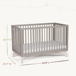 Little Seeds Pala 4-in-1 Convertible Crib Lifestyle Dimensions