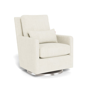 Monte Design nursing chair Ivory Boucle / Brushed Steel Swivel Monte Design Como Glider - Performance