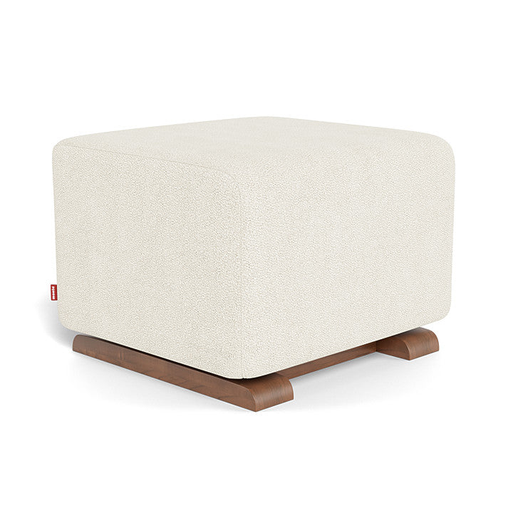 Ivory Boucle / Walnut  - Monte Design Grano/Matera Ottoman - Performance