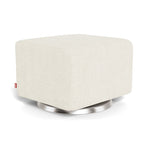 Ivory Boucle / Brushed Steel Swivel  - Monte Design Grano/Matera Ottoman - Performance