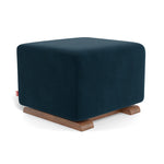 Navy Velvet/Walnut Grano/Matera Ottoman