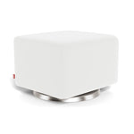 White Microfibre/Stainless Steel Swivel Grano/Matera Ottoman
