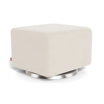 Beach Brushed Cotton-Linen/Stainless Steel Swivel Como Ottoman