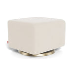 Beach Brushed Cotton-Linen/Gold Swivel Como Ottoman