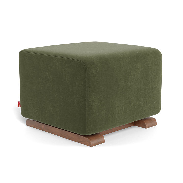 Moss Green Velvet/Walnut Grano/Matera Ottoman