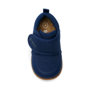 Stonz Cruiser Natural Baby Shoes - Navy Top View with Cork Insert