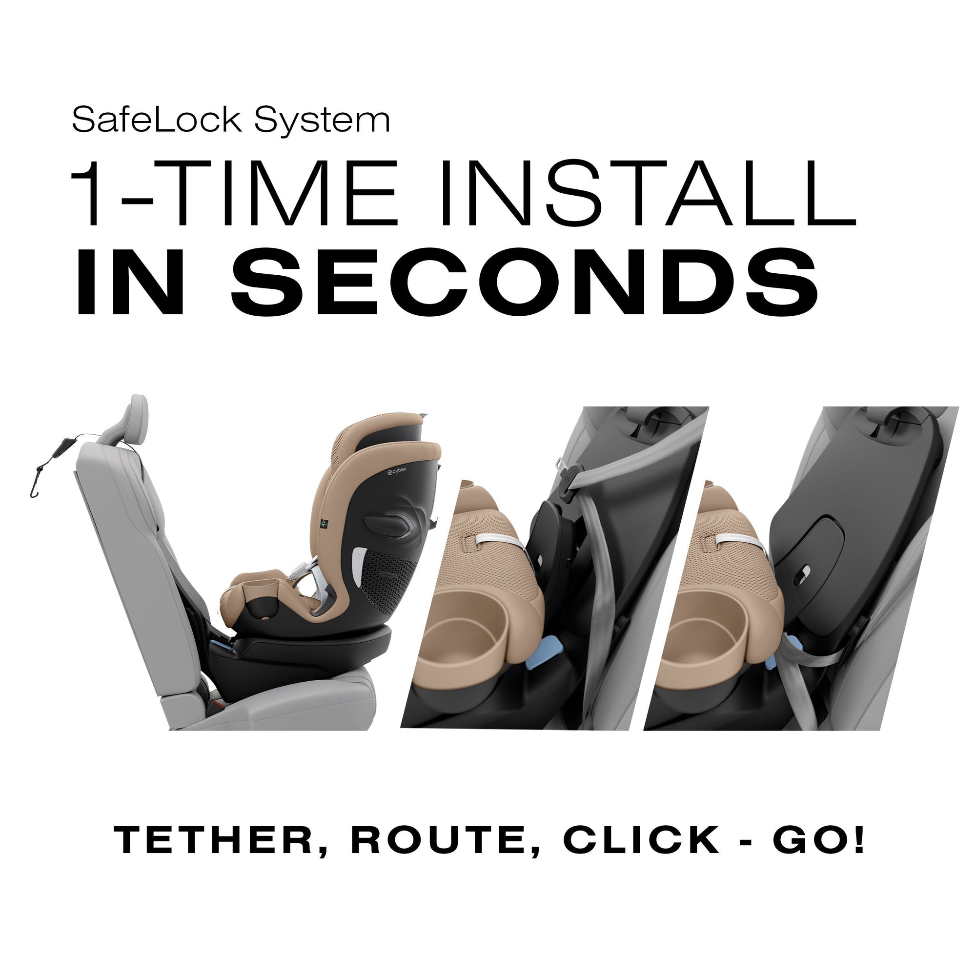 CYBEX Callisto G 360 Rotating All-in-One Convertible Car Seat - SafeLock One-Time Install