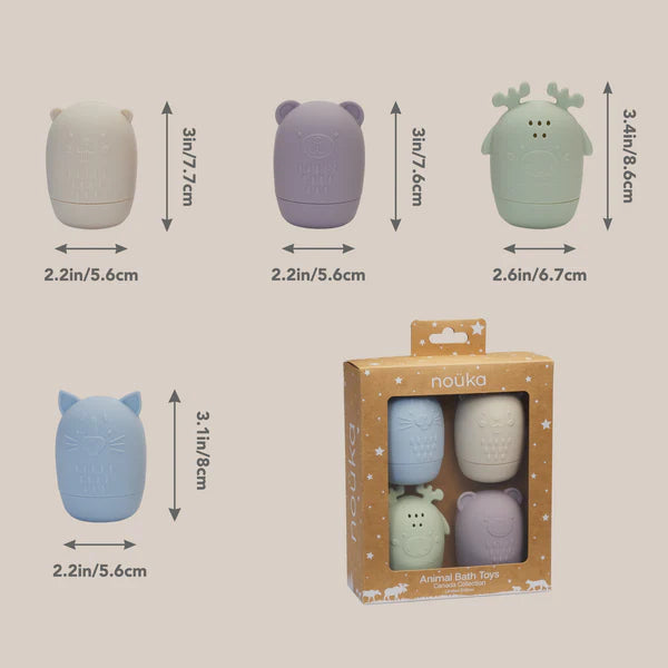 Noüka Animal Bath Toys Canada Collection - In the Wild - Dimensions