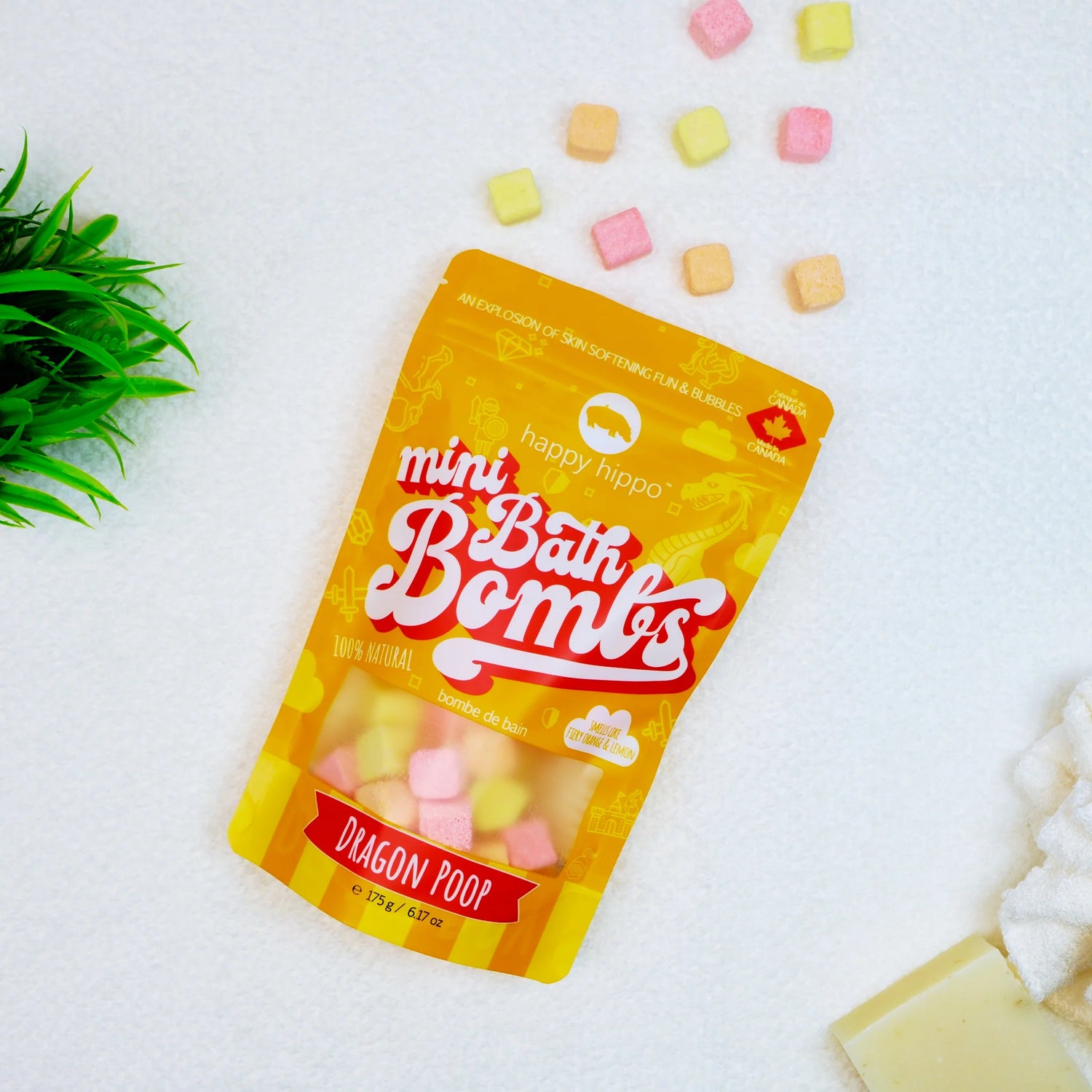 175g Bag - Happy Hippo Mini Bubble Bombs - Dragon Poop
