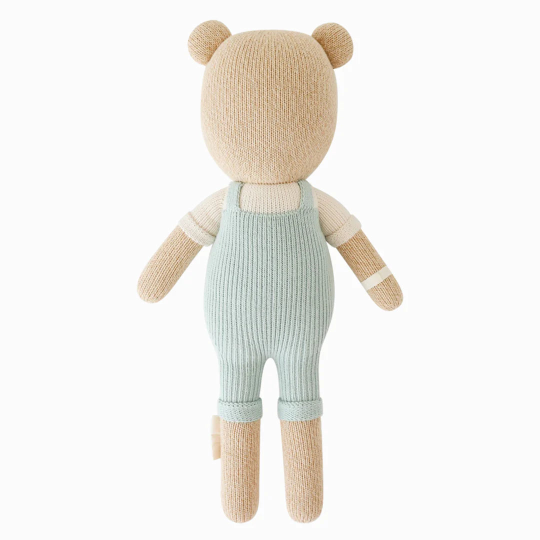 cuddle + kind Hand-Knit Doll - Charlie the Honey Bear - Back View