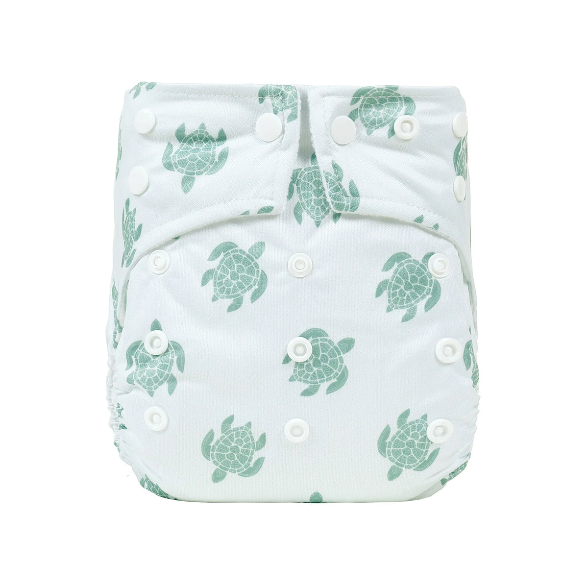 KaWaii Baby One Size Reusable Snap Cloth Diaper Bamboo Bundle - Sea Turtle Breeze
