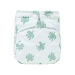 KaWaii Baby One Size Reusable Snap Cloth Diaper Bamboo Bundle - Sea Turtle Breeze