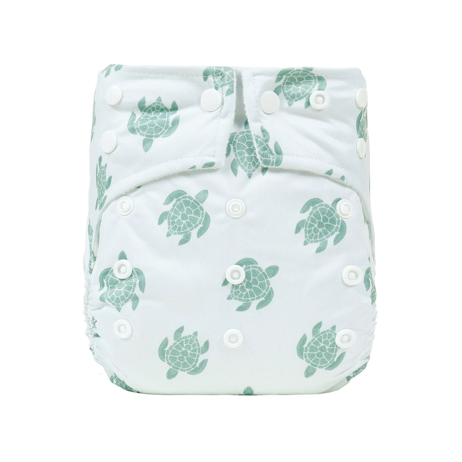 KaWaii Baby One Size Reusable Snap Cloth Diaper Bamboo Bundle - Sea Turtle Breeze