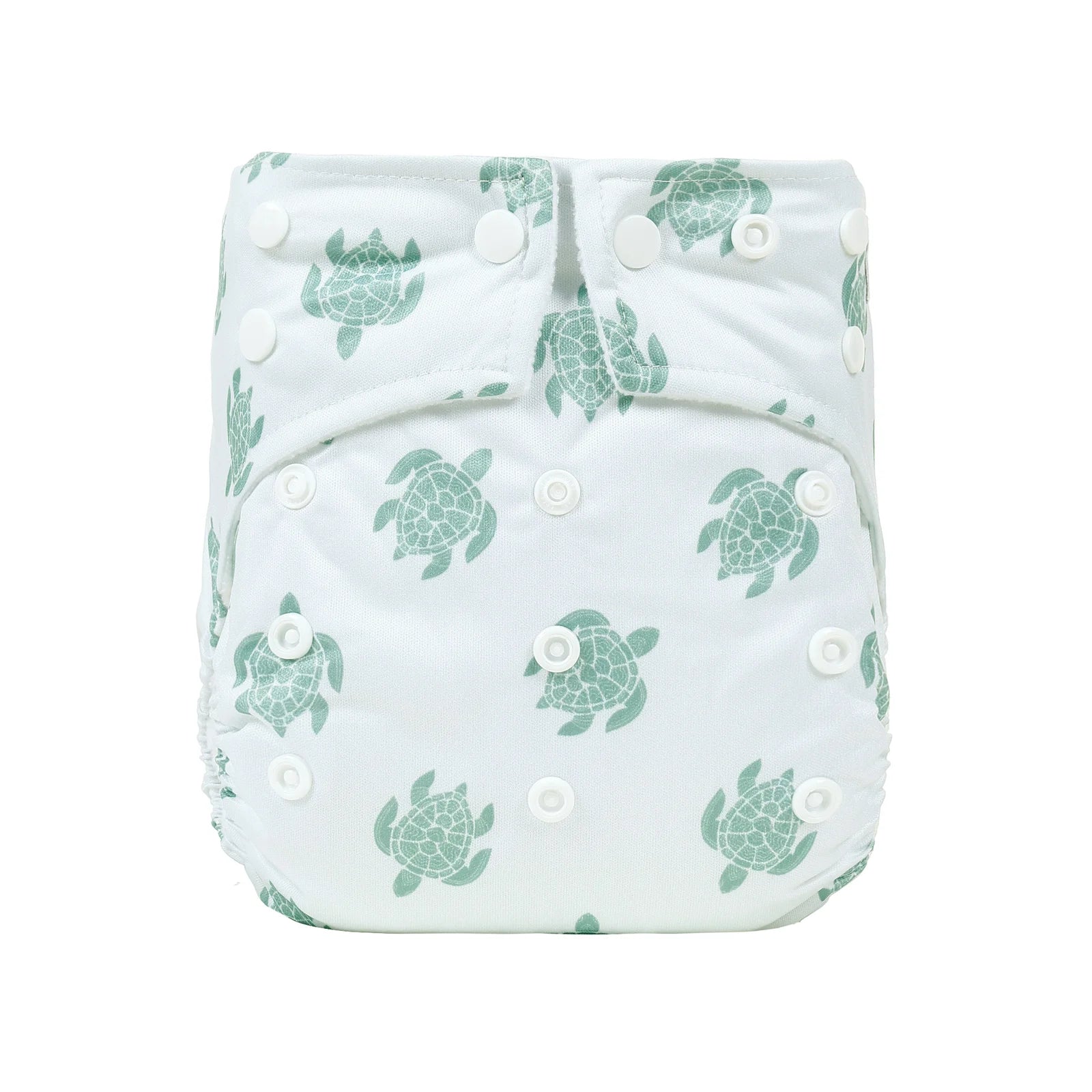 KaWaii Baby One Size Reusable Snap Cloth Diaper Bamboo Bundle - Sea Turtle Breeze