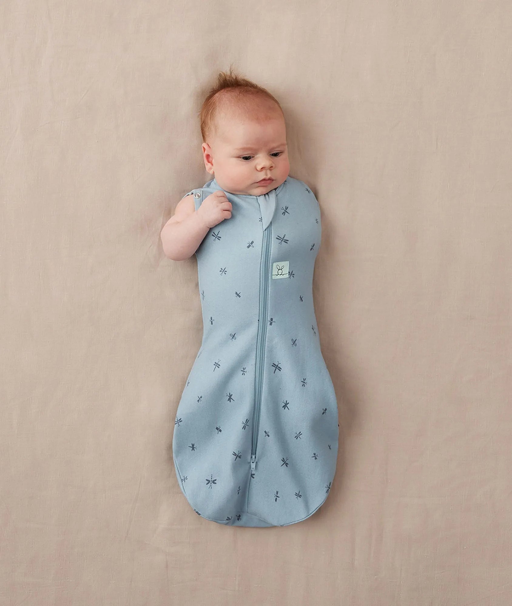 ErgoPouch Cocoon Swaddle Bag 1.0 TOG - Dragonflies One Arm Out
