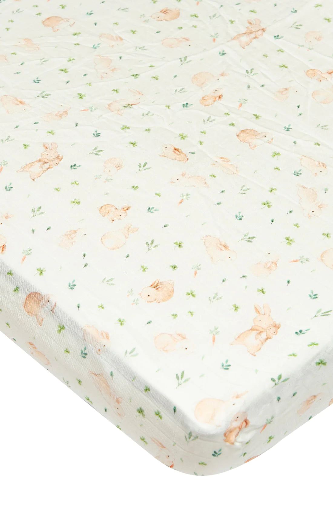 Loulou Lollipop Fitted Crib Sheet - Bunny Meadow