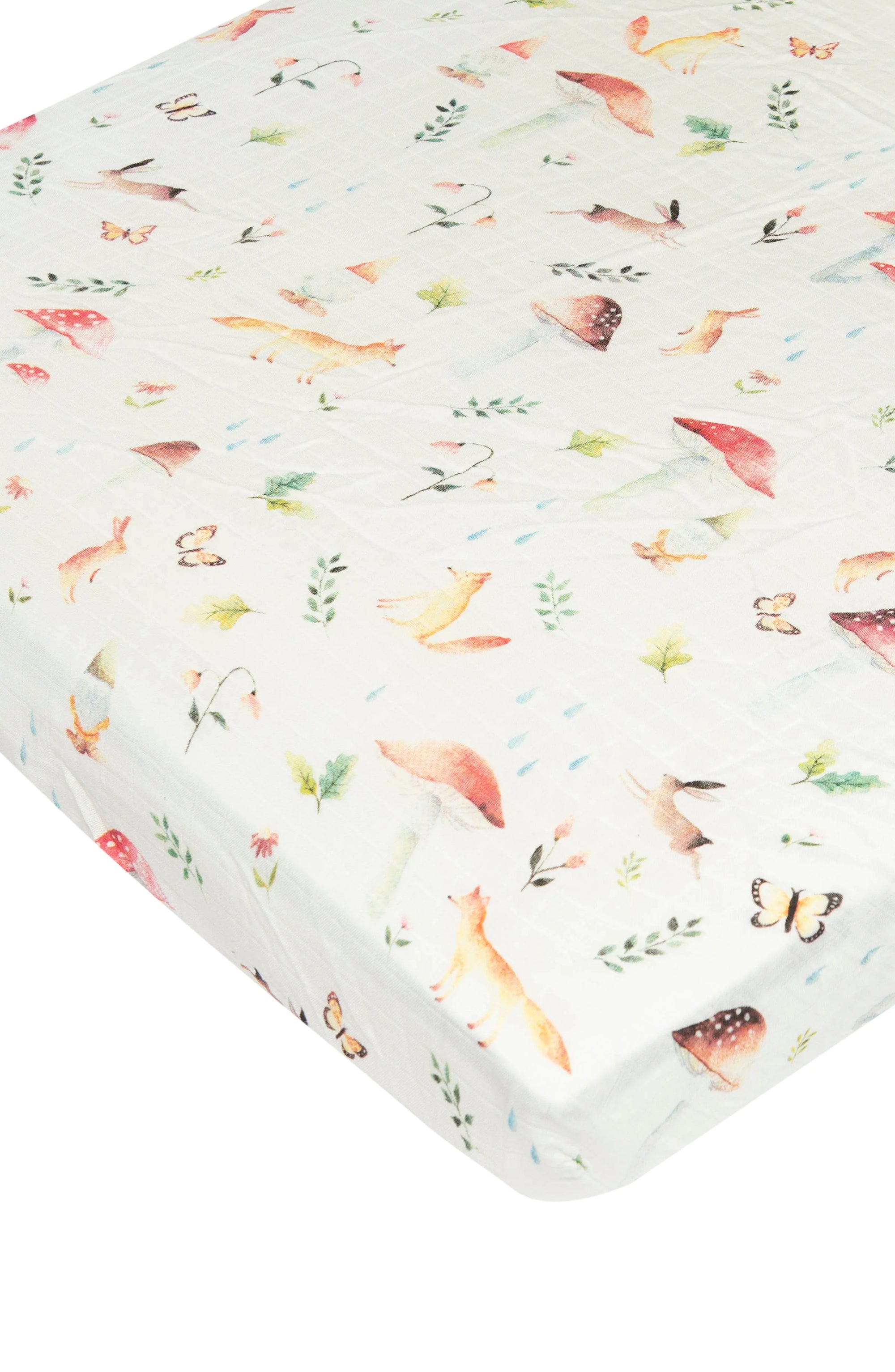 Loulou Lollipop Fitted Crib Sheet - Woodland Gnome
