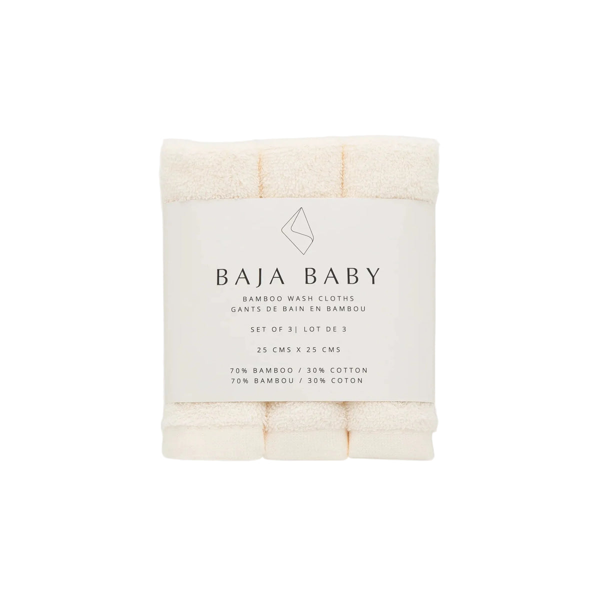 Baja Baby Bamboo Wash Cloths 3 PK – Momease Baby Boutique