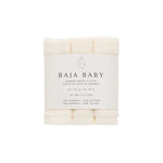 Off White- Baja Baby Bamboo Cotton Wash Cloths 3 PK
