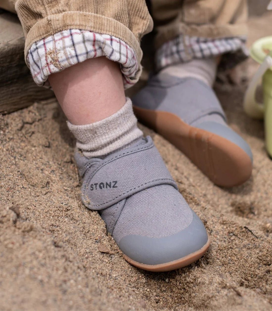 Stonz Cruiser Natural Baby Shoes - Steel Lifestyle 1