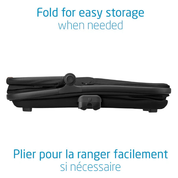 Maxi-Cosi Oria Carry Cot - Essential Black Folds for Easy Storage